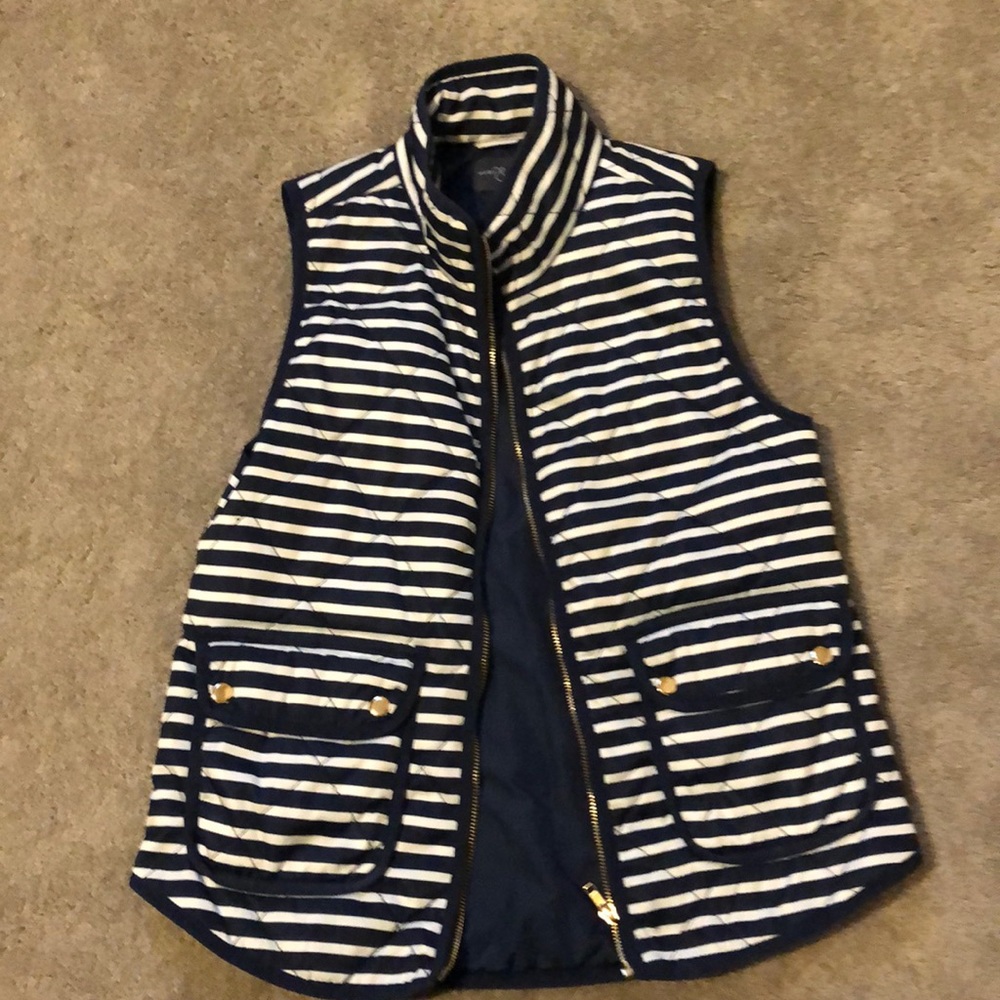 Quilted striped vest